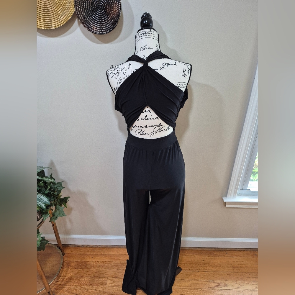 SABORA Elegant Black Halter Stretch Jumpsuit SIZE S..... - Picture 7 of 15
